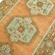 Tapis de couloir vintage vert et orange
