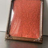 Metal gold & copper colored vintage picture frame brass