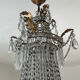 Large Montgolfière chandelier with crystal drops