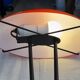 Vintage lamp in orange and white opaline