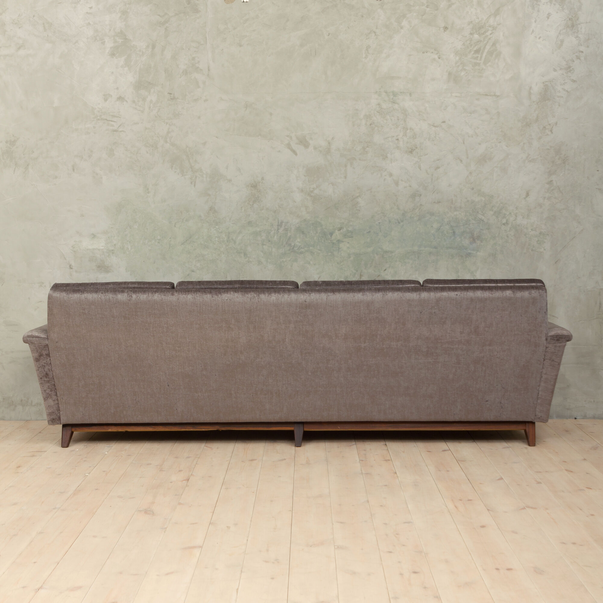 Mid-century four seater sofa in italian velvet