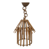 Vintage rattan pendant light