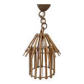 Vintage rattan pendant light