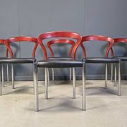 Vintage Lotus chairs by Hartmut Lohmeyer for Kusch & Co., 1970s, set of 6