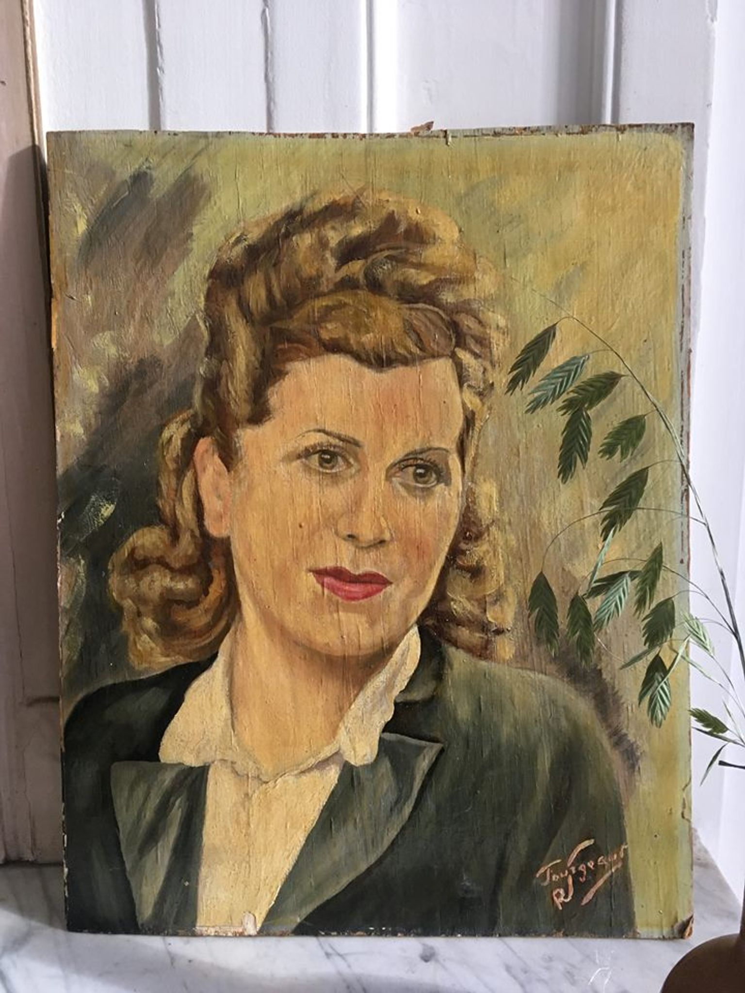 Oil portrait of a woman, 50/60's