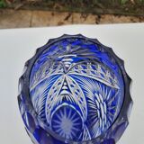 Bohemian crystal blue vase height 36.5 cm7
