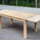 Grande table à manger scandinave extensible en chêne massif décapée 160-240