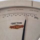 Antique Testut Dayton white bakelite grocery scale, 1960s