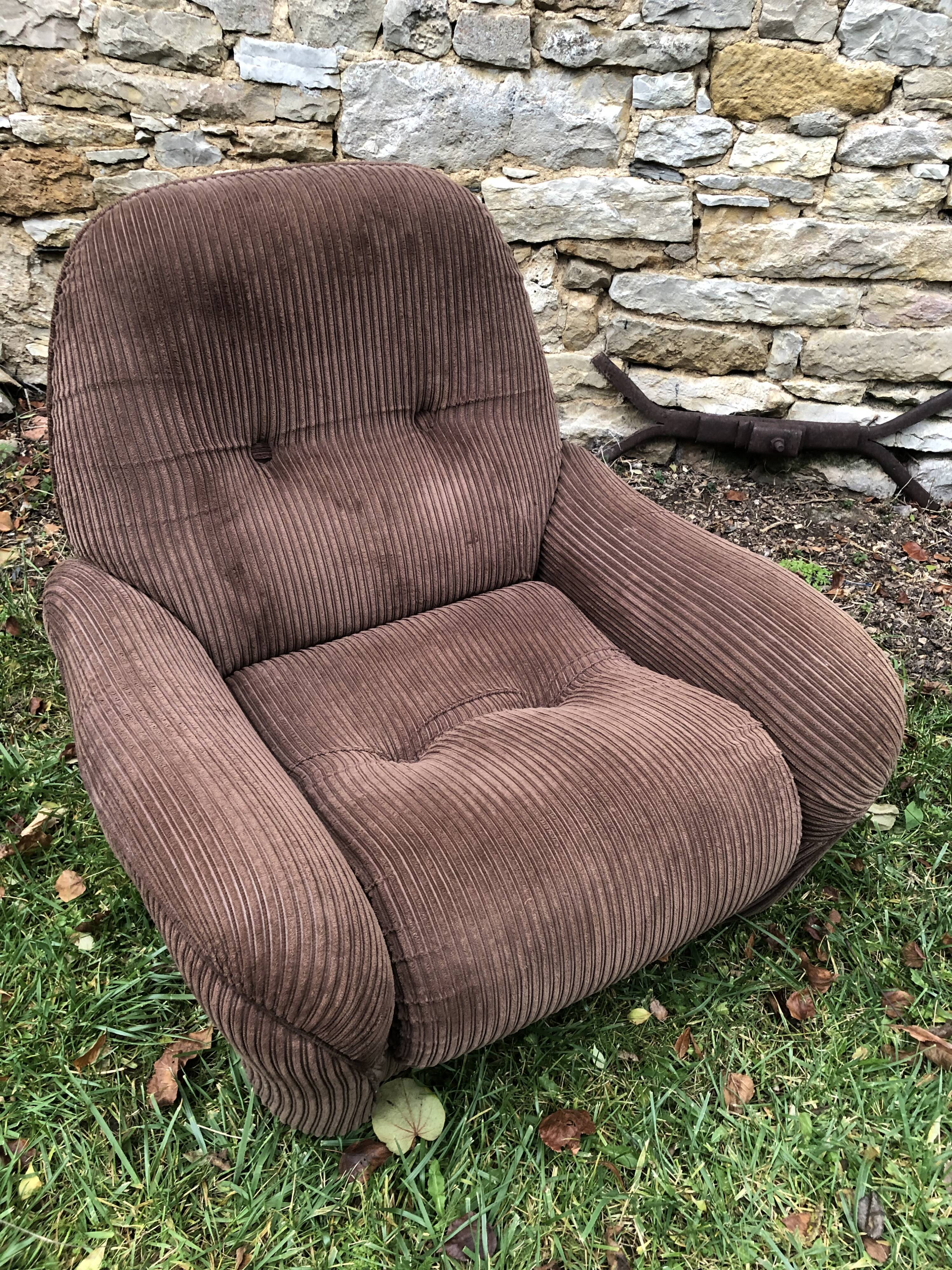 Velvet armchair