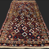 Old kurdish carpet, multicolored, circa 1880