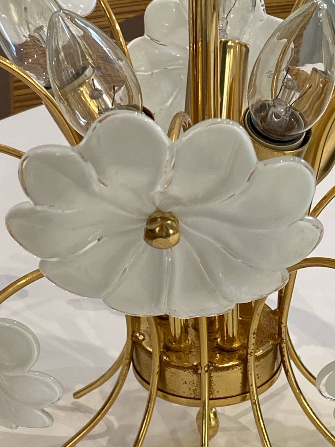 Murano glass flower chandelier, 1970s