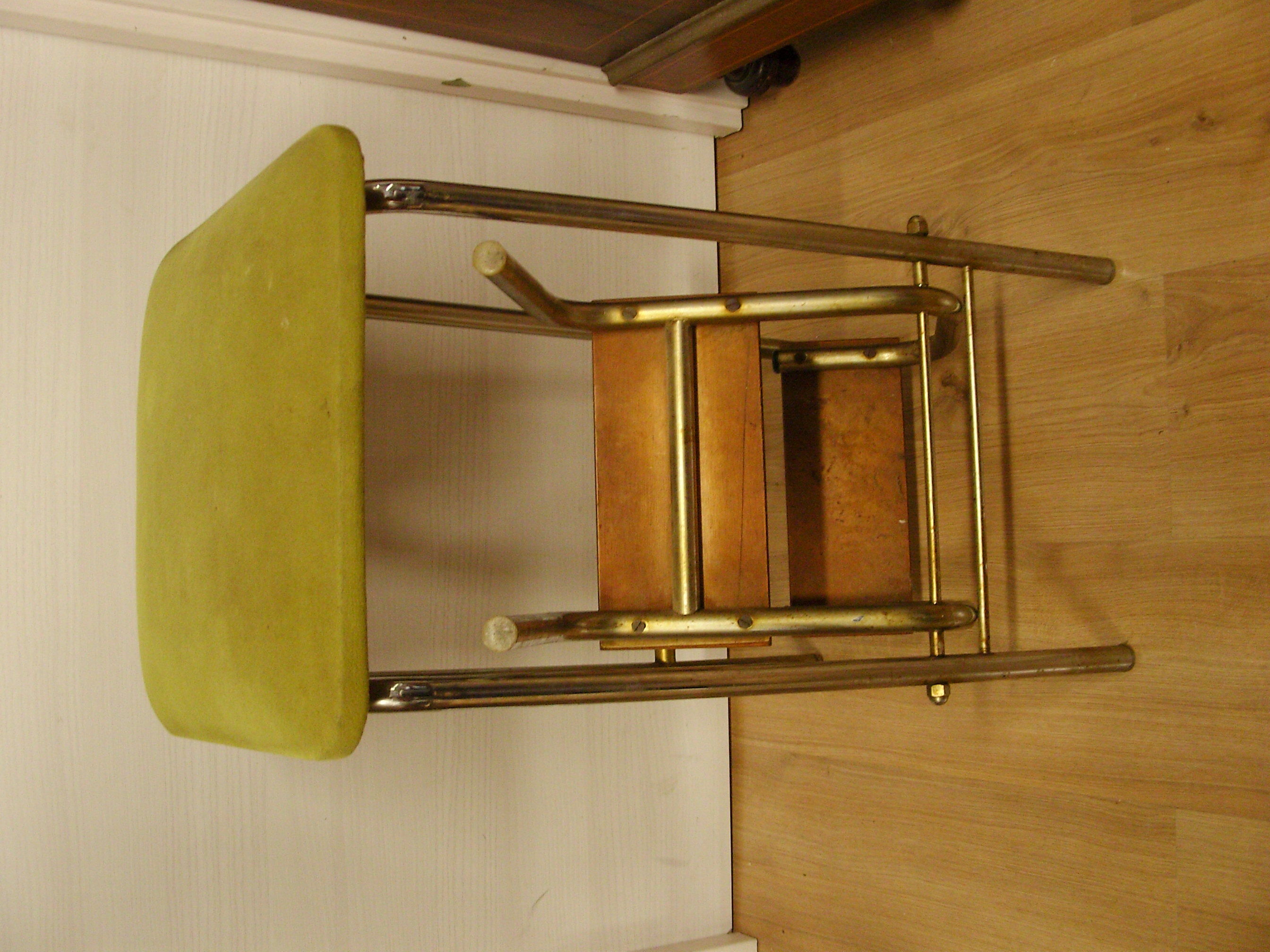Stepladder stool in green vintage formica