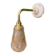 Vintage cut glass tulip wall light