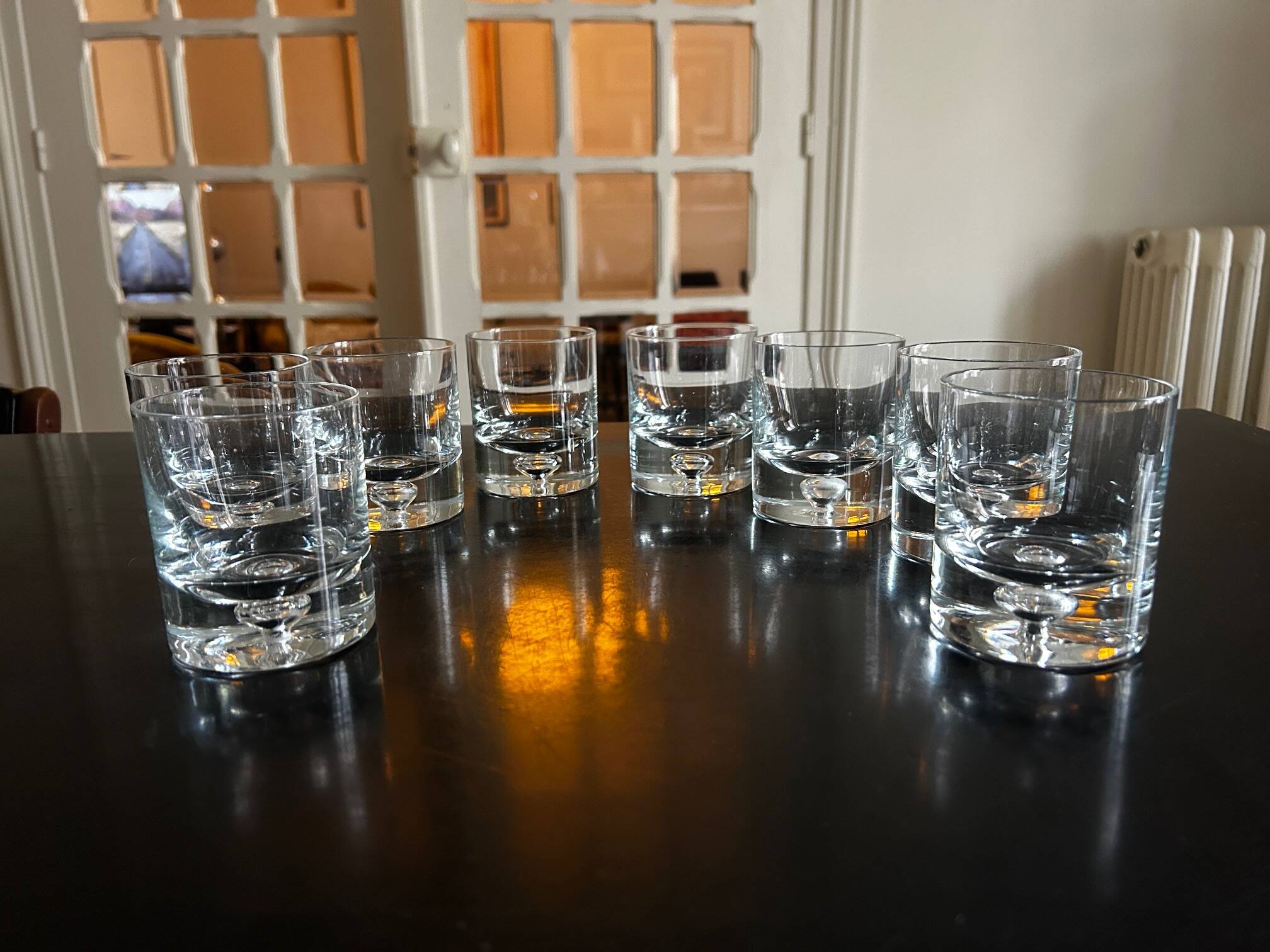 8 Scandinavian crystal glasses by Tapio Wirkkala