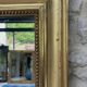 Pearled fireplace mirror 162.5/107.5cm gilded with gold leaf, fireplace trumeau, mirror.