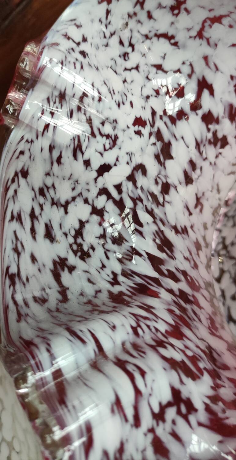 Old planter set and 2 Clichy glass vases