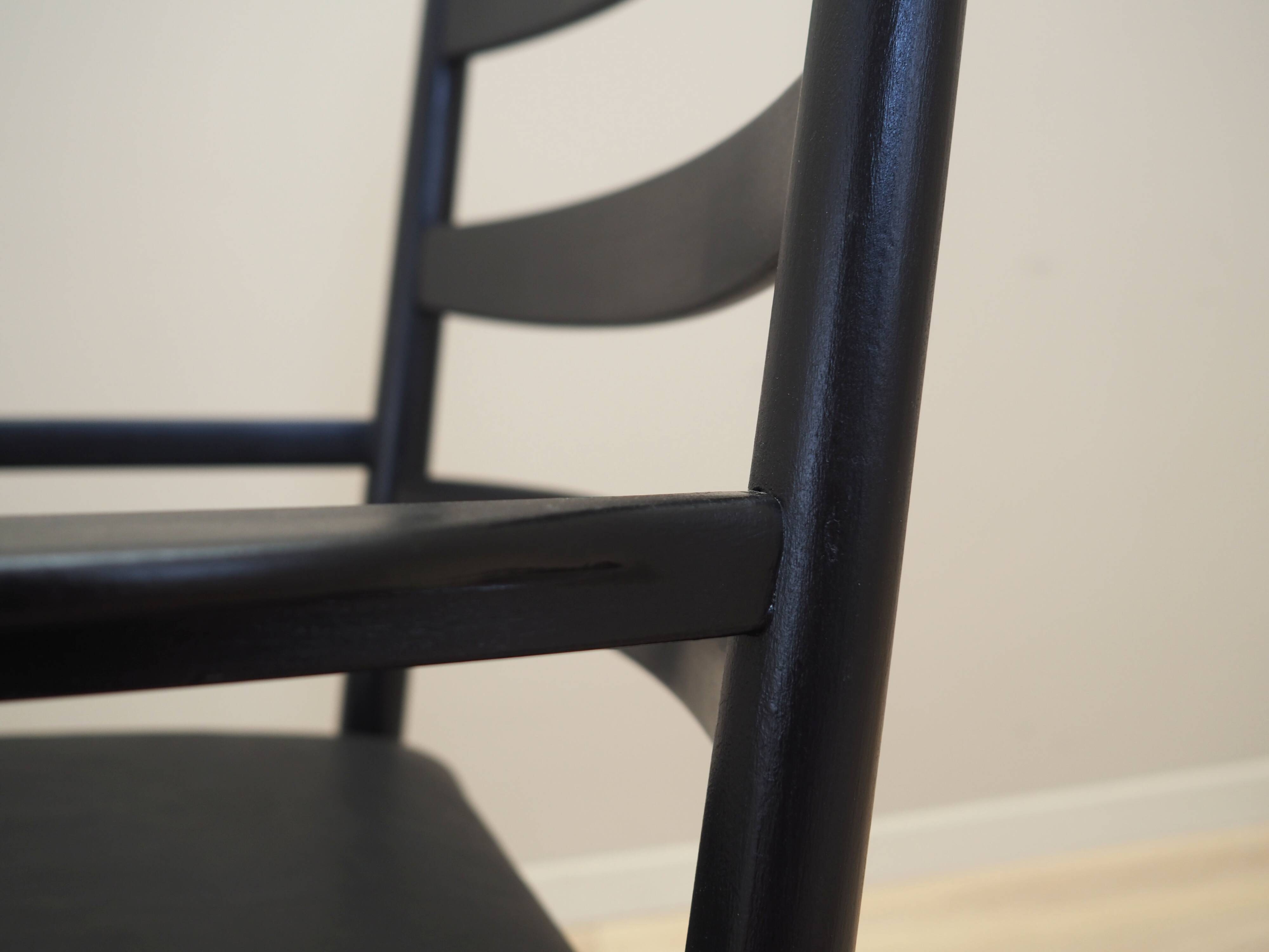 Fauteuil à bascule en hêtre, design danois, années 1970, production : Danemark