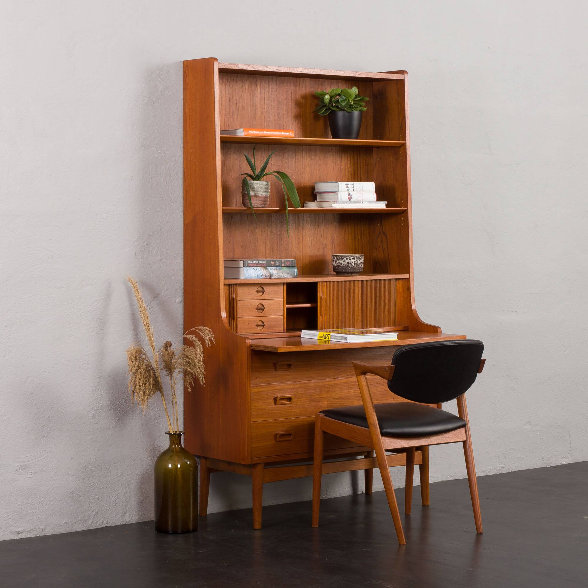 Johannes Sorth Nexo bookcase with secretaire, Denmark 1960s