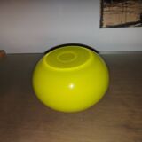 Yellow blown glass vase
