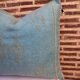 Handmade Moroccan silk cushion cover, cactus pattern