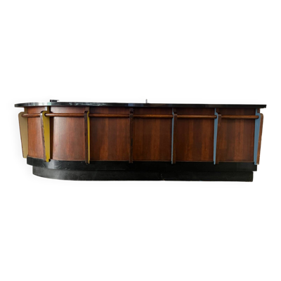 Bar des années 50 en chêne et Formica