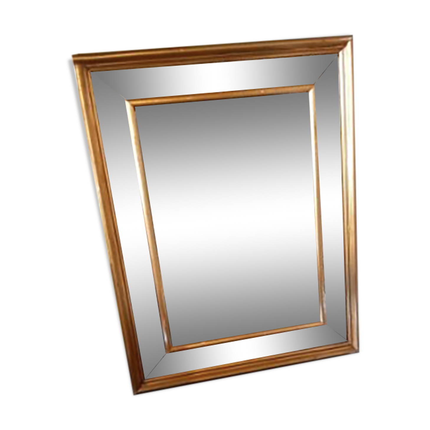 Golden wood parecloses mirror 46x57cm
