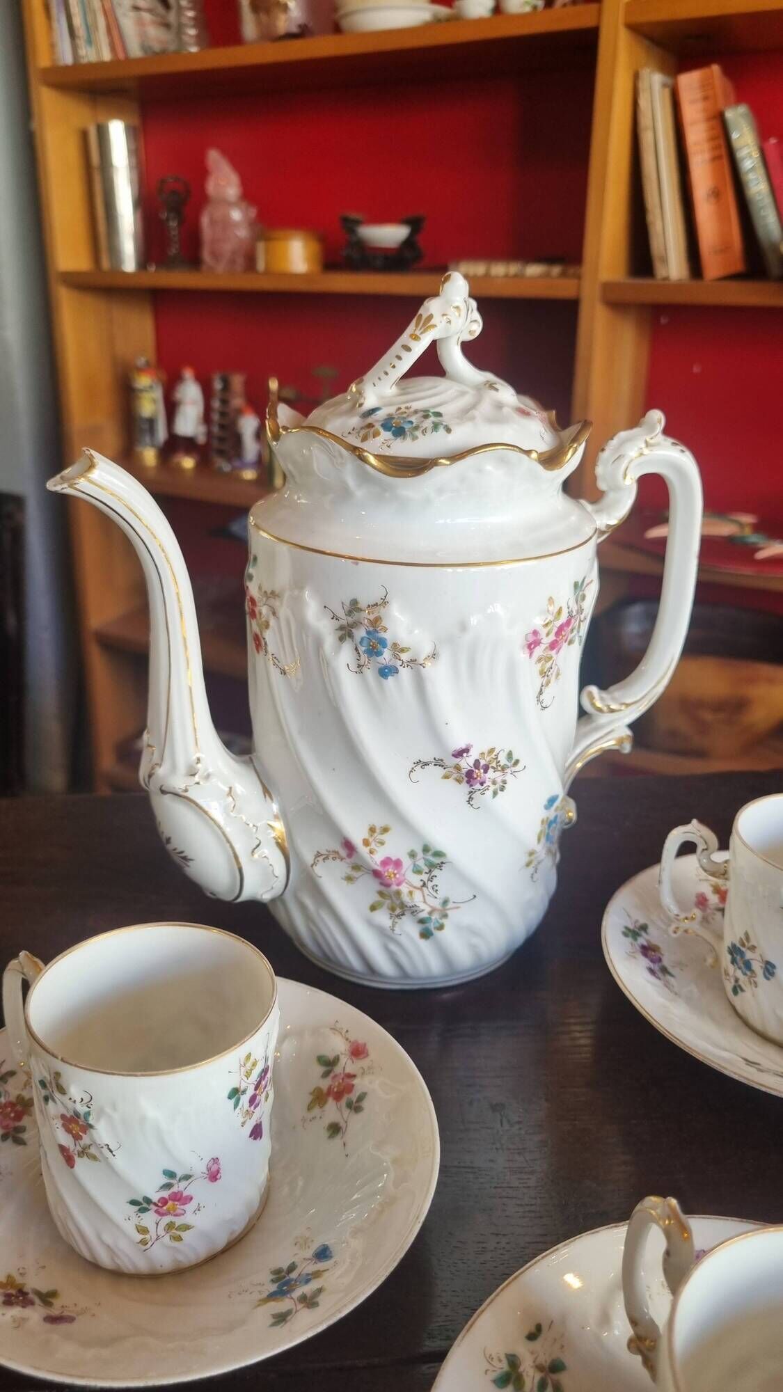 Antique fine porcelain coffee set