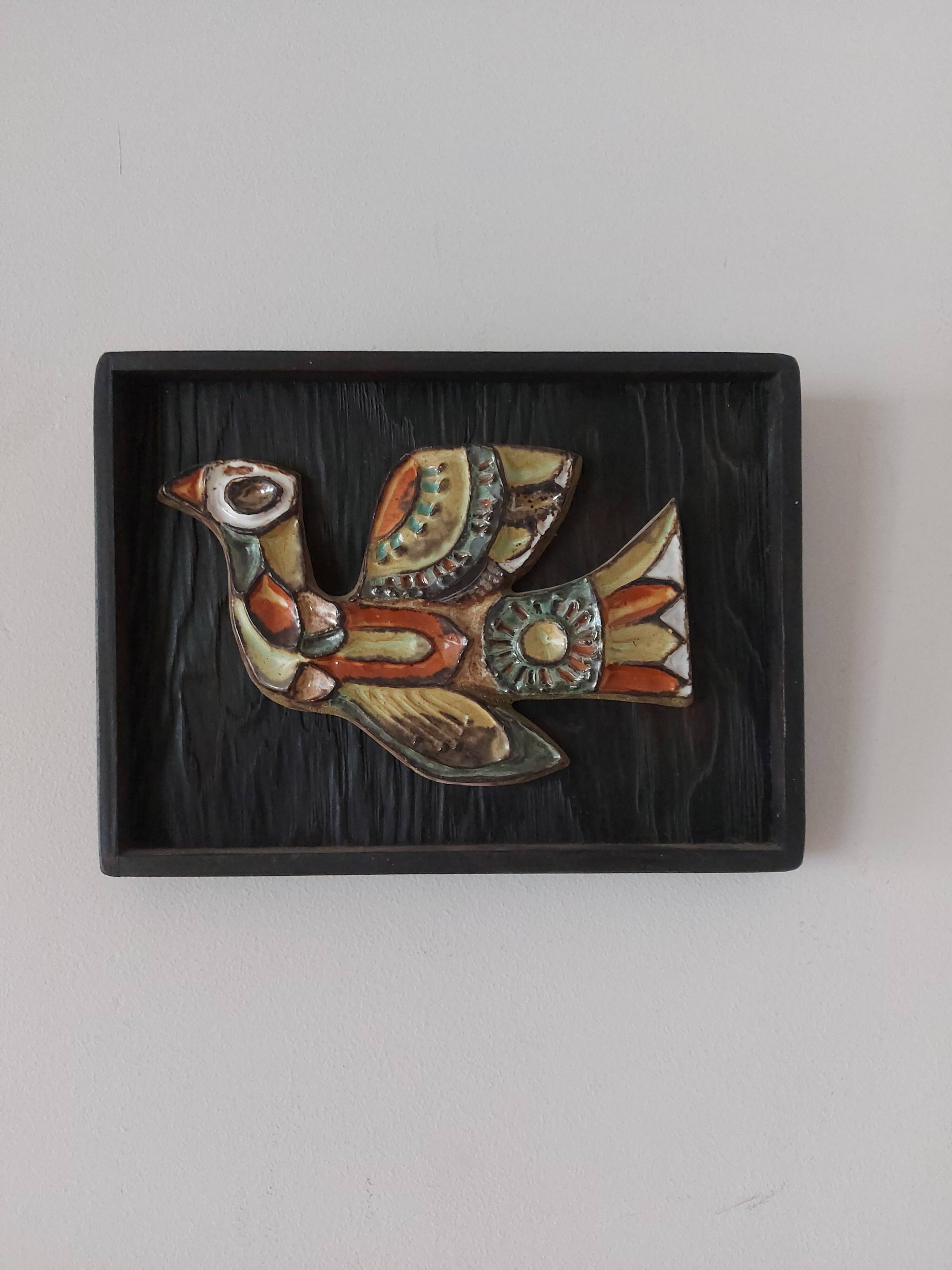 Plaque , ceramic roland zobel , the cyclades , anduze