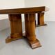 Antique Art Deco walnut and burl wood table, 1930s, France, with extensions