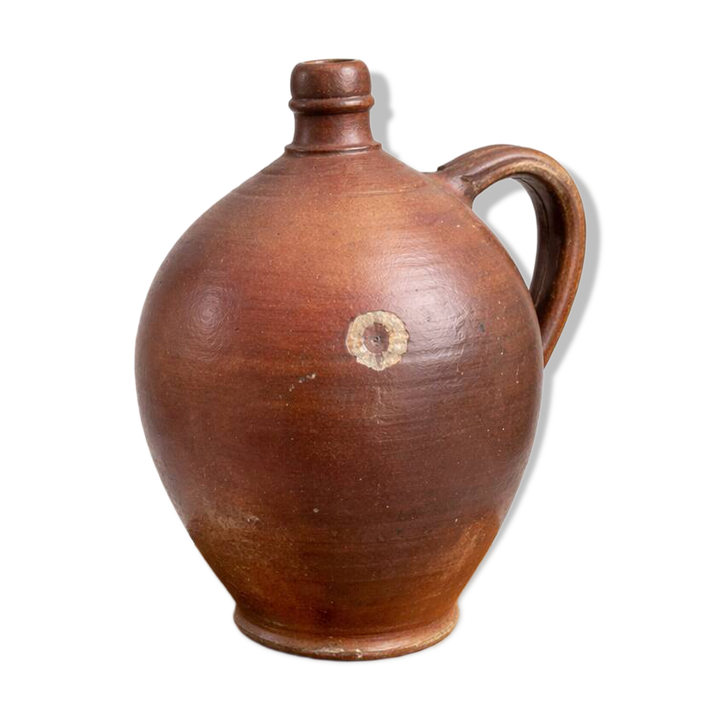 Ancient glazed stoneware cruche – authentic patina – 19th century