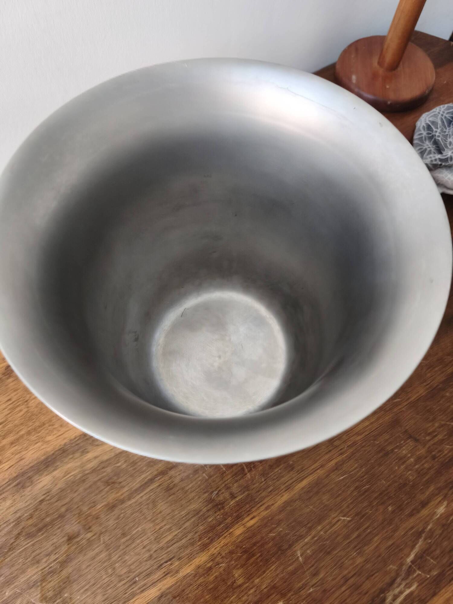 Vintage champagne bucket in 18/10 stainless steel by Jean Couzon - Champy model