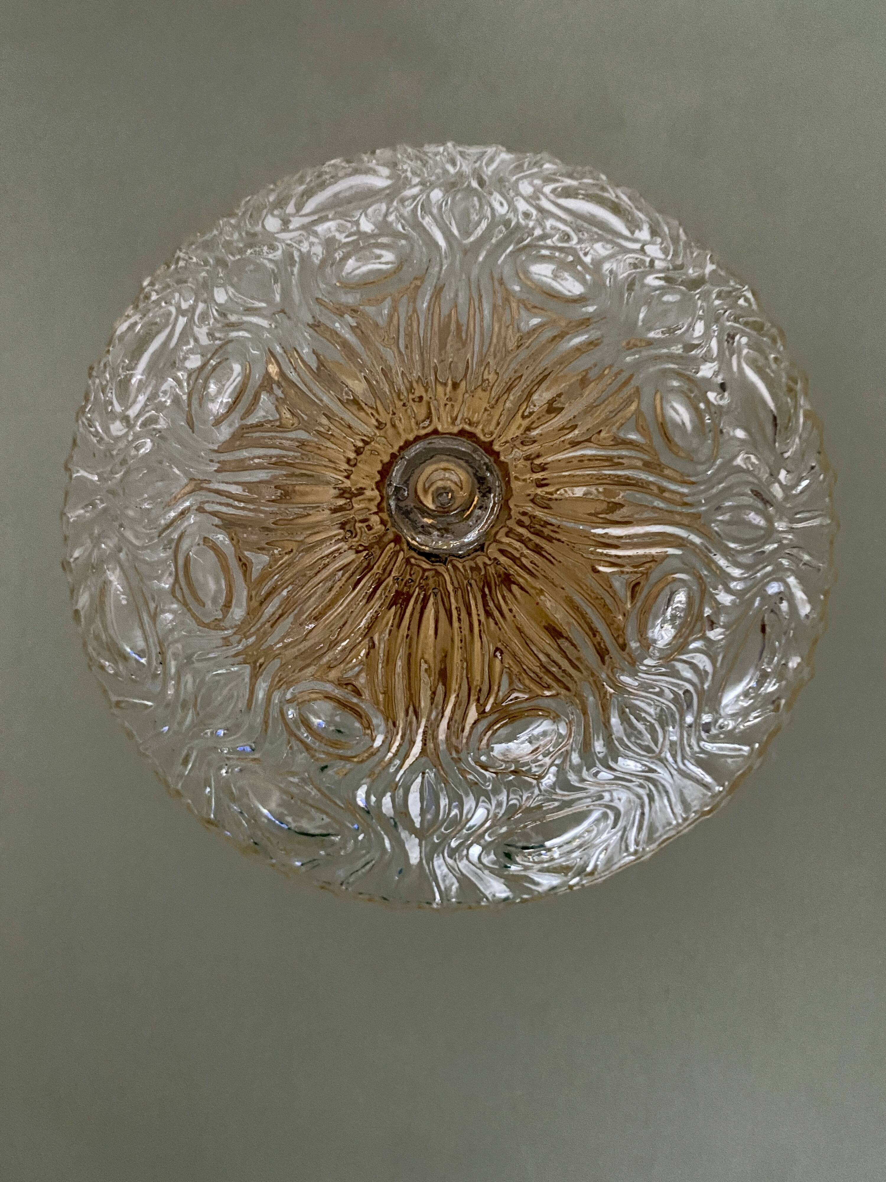 Vintage round glass wall or ceiling light globe
