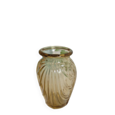 Petit vase à bulbe jaune drapé