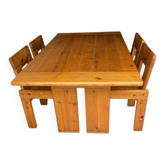 Table à manger avec 4 chaises Silvio Coppola pour Fratelli Montina
