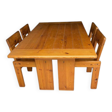 Table à manger avec 4 chaises Silvio Coppola pour Fratelli Montina