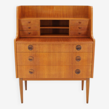 1960s Danish Teak Writing Cabined , Restored