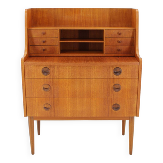 1960s Danish Teak Writing Cabined , Restored