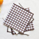 Set of 4 brown & white vichy towels