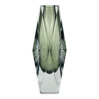 Sommerso vase in Murano glass by Pagnin & Bon, Italy, 1960s