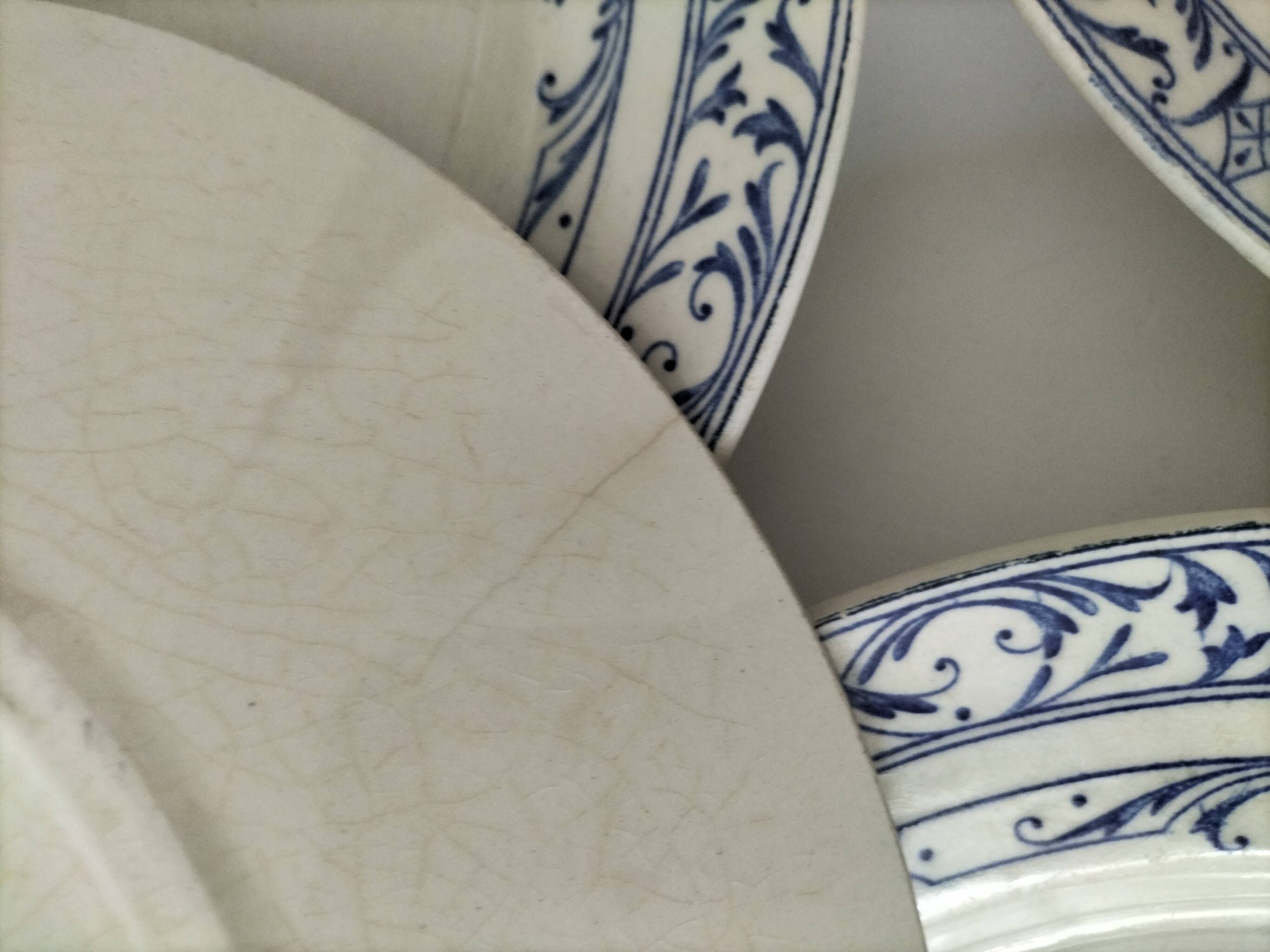 5 plates Creil and Montereau model Colbert – Ironstone 1890-1895