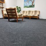 Set de salon vintage des années 70 en teck 6 pièces