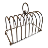 Silver metal toast holder
