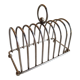 Silver metal toast holder
