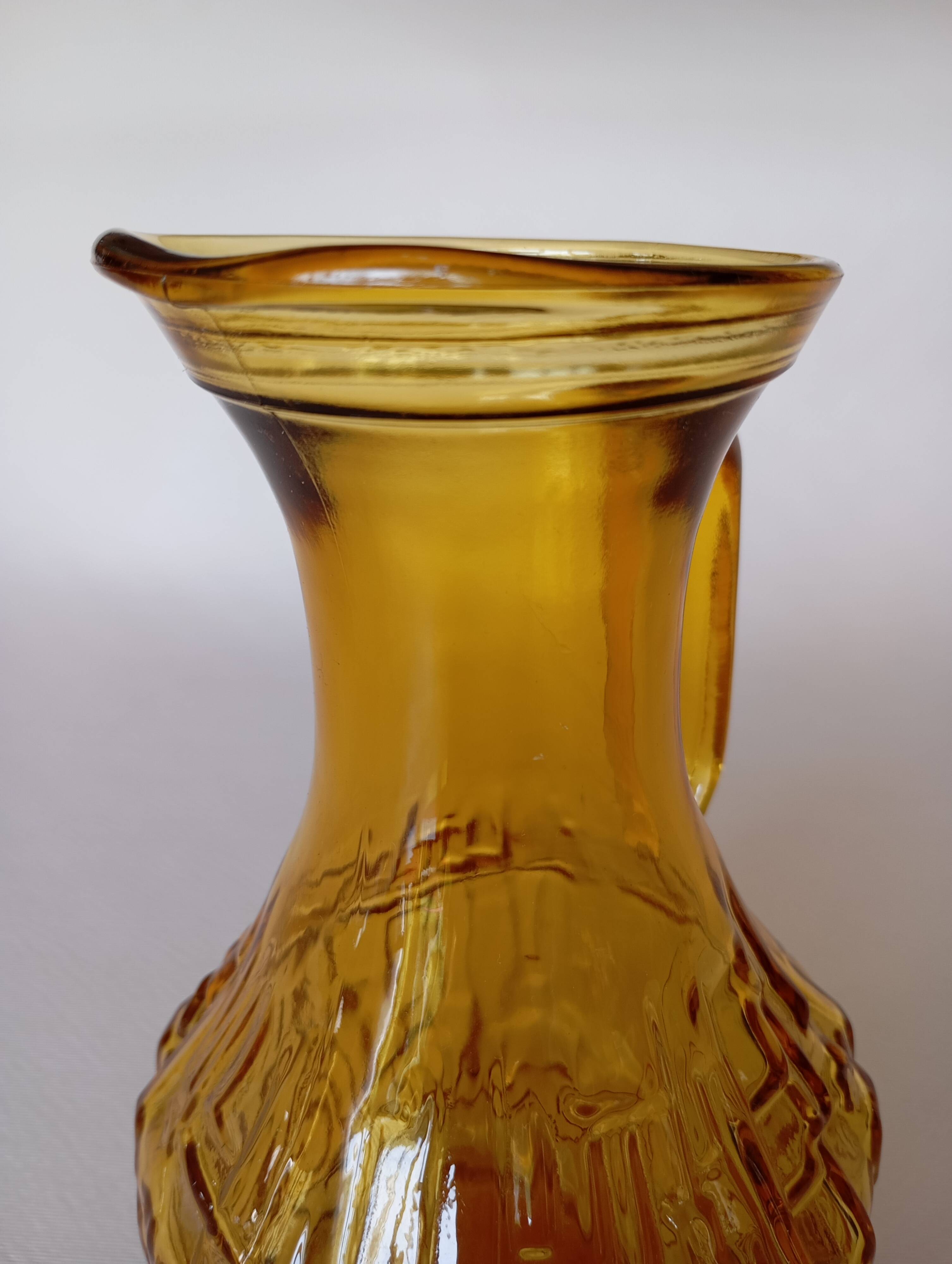 Vintage Bormioli Italian glass carafe from the 70s