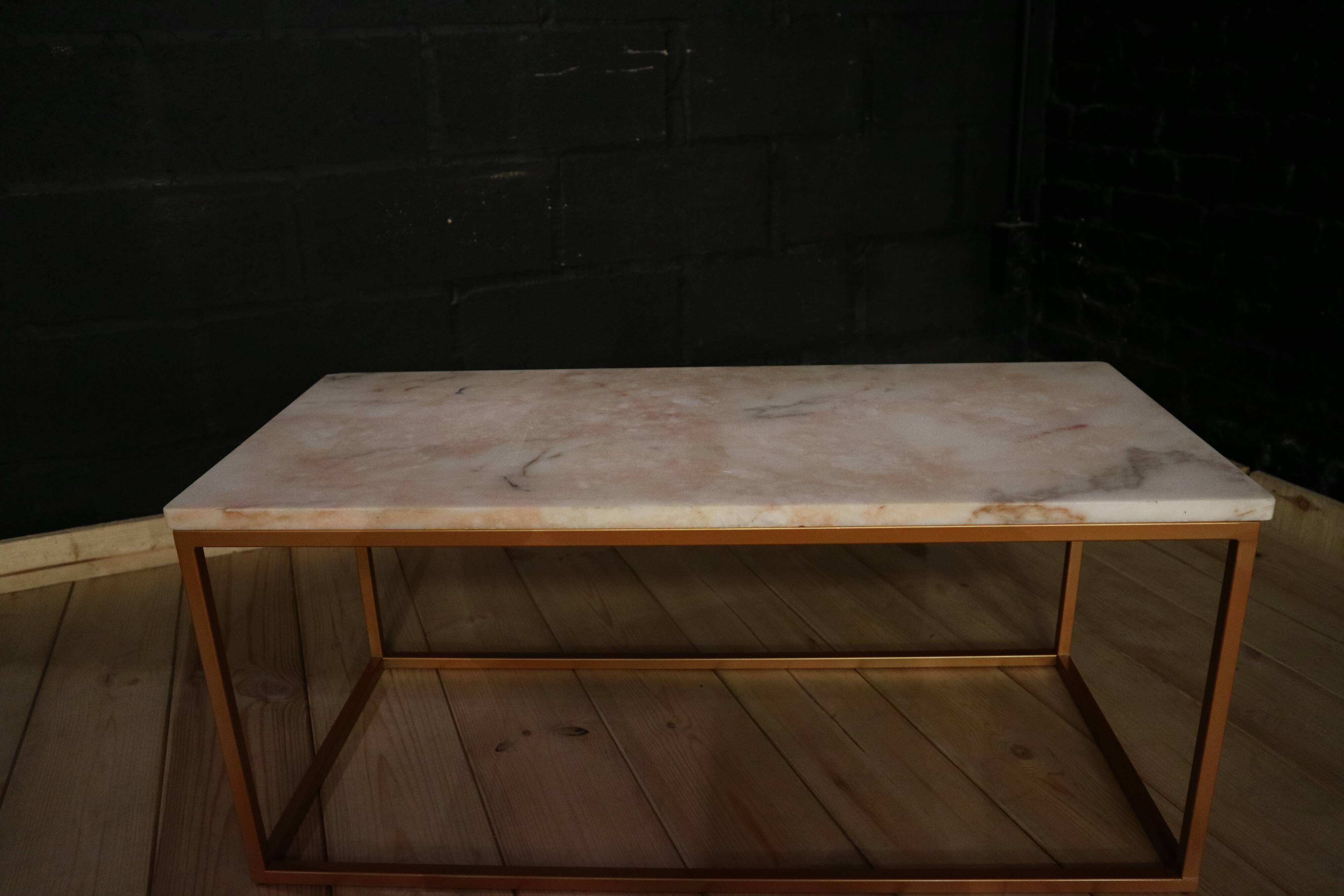 Living room marble metal coffee table