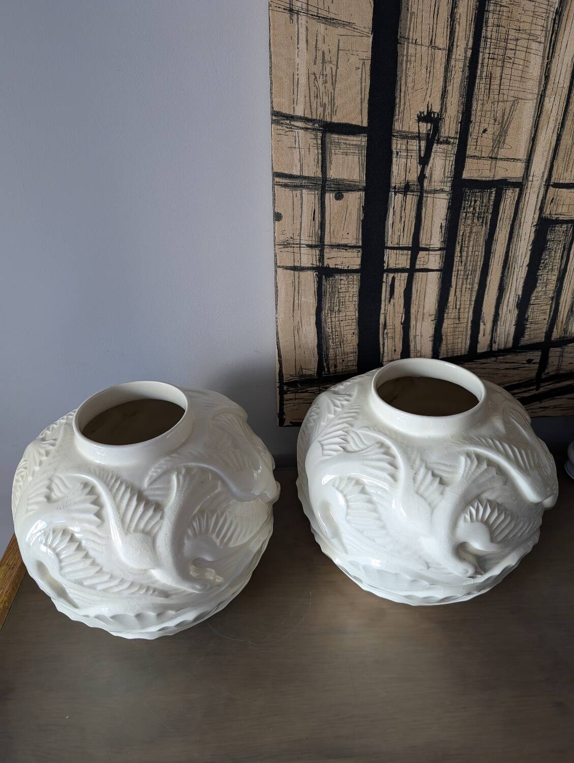 Art Deco Seagull Ball Vase