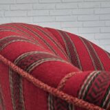 1950s, Danish lounge chair, original condition, red furniture wool.