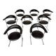 8 Airport Chairs Model 037 designed by Hans Kaufeld / Geoffrey Harcourt