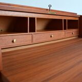 Swedish secretary sliding tray teak 1950s