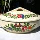 Earthenware tureen UC Sarreguemines Rusticana model hand painted floral decoration